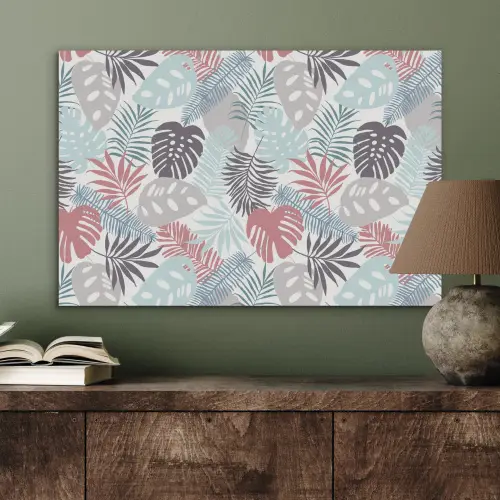 Bladeren - Jungle - Pastel - Tropisch PET vilt middel -sfeer2