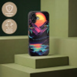 Palmbomen - Neonbergen - Sterrenhemel - Zon Toughcase MagSafe Apple iPhone 17 klein -USP_PrintM_DE