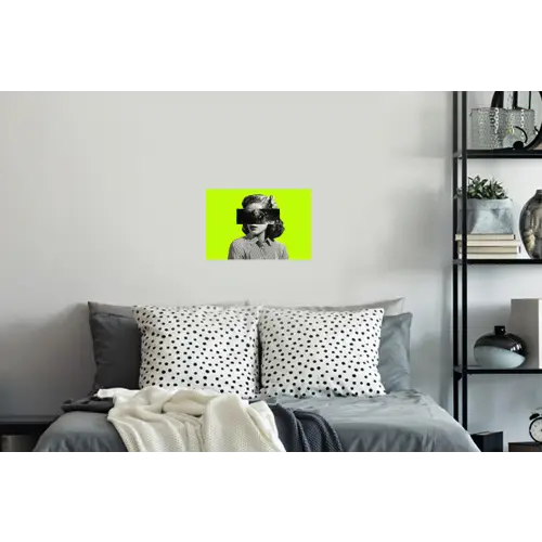 Vrouw - Sterrenhemel - Groen Muursticker klein -slaapkamer