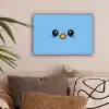Vogel - Blauw - Eenvoudig canvas 2cm klein -sfeer1