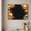 Fastfood - Graffiti - Hamburger - Eten - Modern Textielframe zwart klein -sfeer2