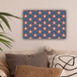 Ster - Klassiek - Blauw canvas 2cm klein 34 -sfeer1