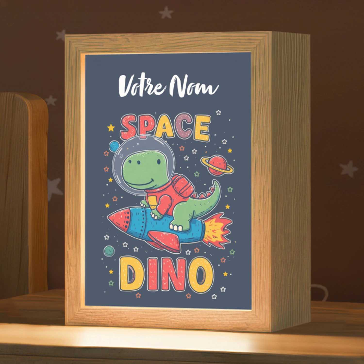 Dino - Raket - Kleurrijk Light Box met kabel (Kinderlampje) klein -zzz_3d_website