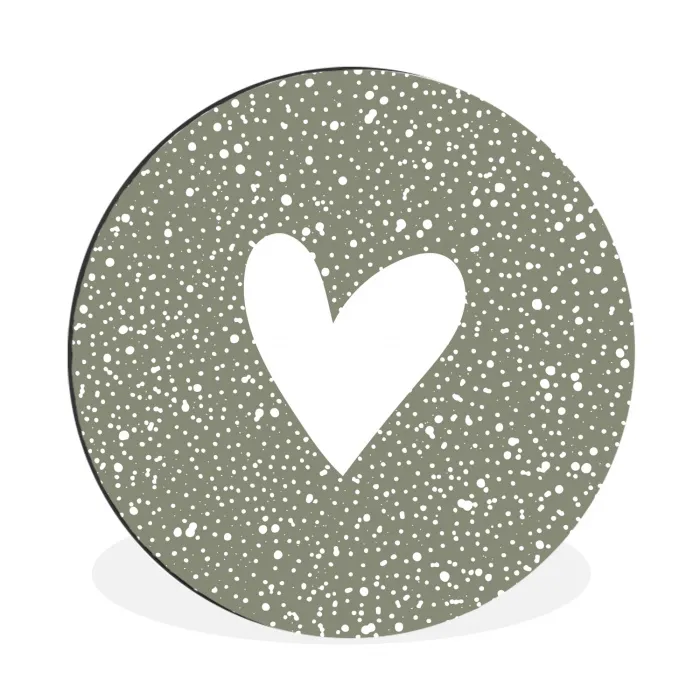 Hart - Design - Liefde Wandcirkel aluminium klein -3d