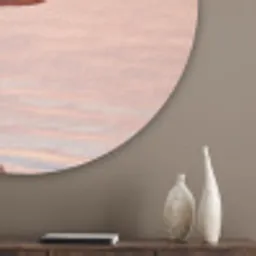 Flamingo - Water - Roze Akoestische PET Vilt - Rond klein -sfeer5_closeup