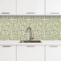 Grafisch - Patroon - Groen keuken achterwand 2 middel 871 -3d