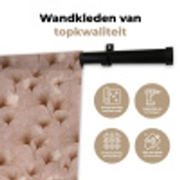 Ginkgo - Patroon - Roze Wandkleed katoen klein 269 -sfeer2