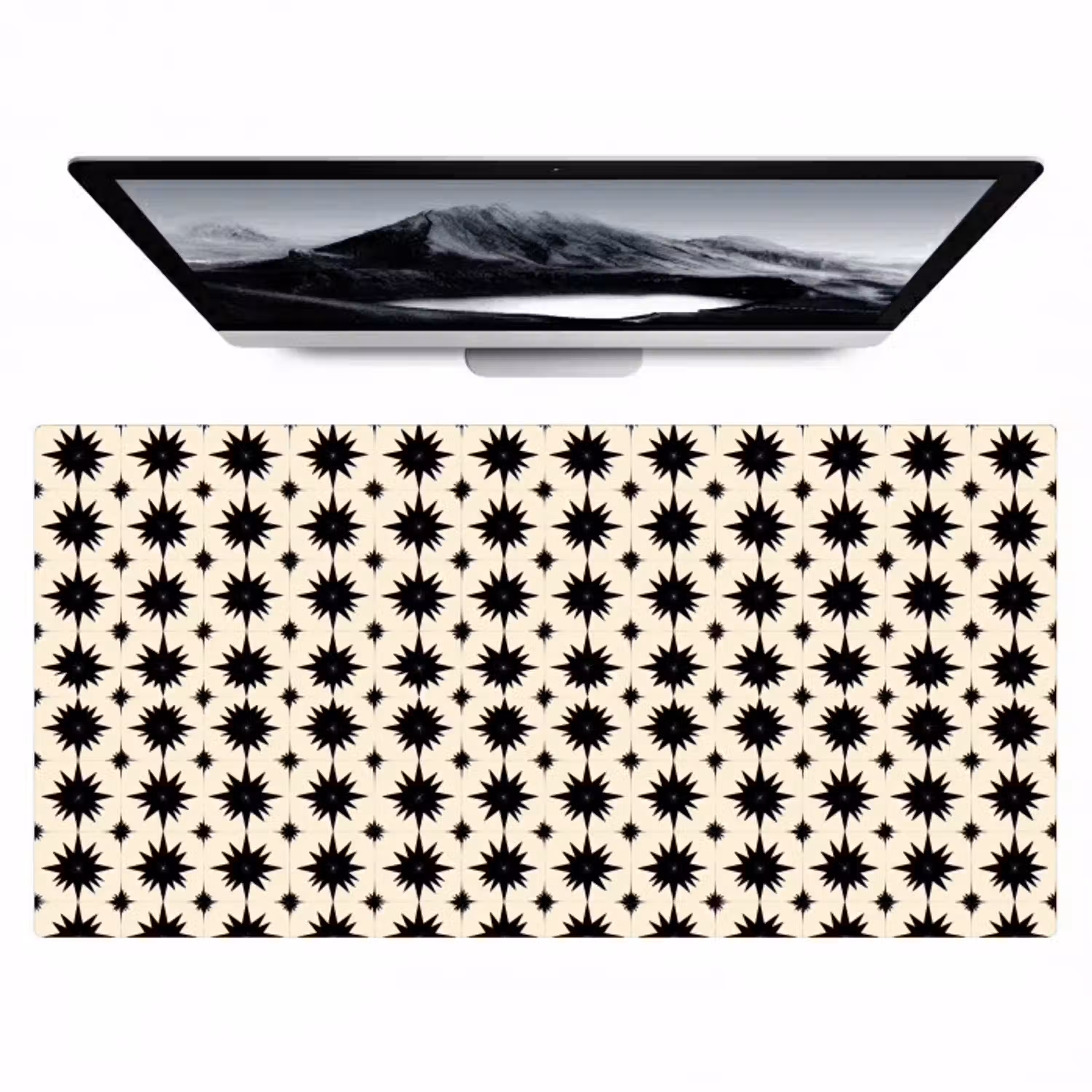 Stervormen - Geometrisch - Zwart Muismat XXL klein 681 -zzz3d