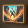 Superhelden - Kinderen - Jongens Light Box met batterij (Wandlamp kind) middel -z3d_website