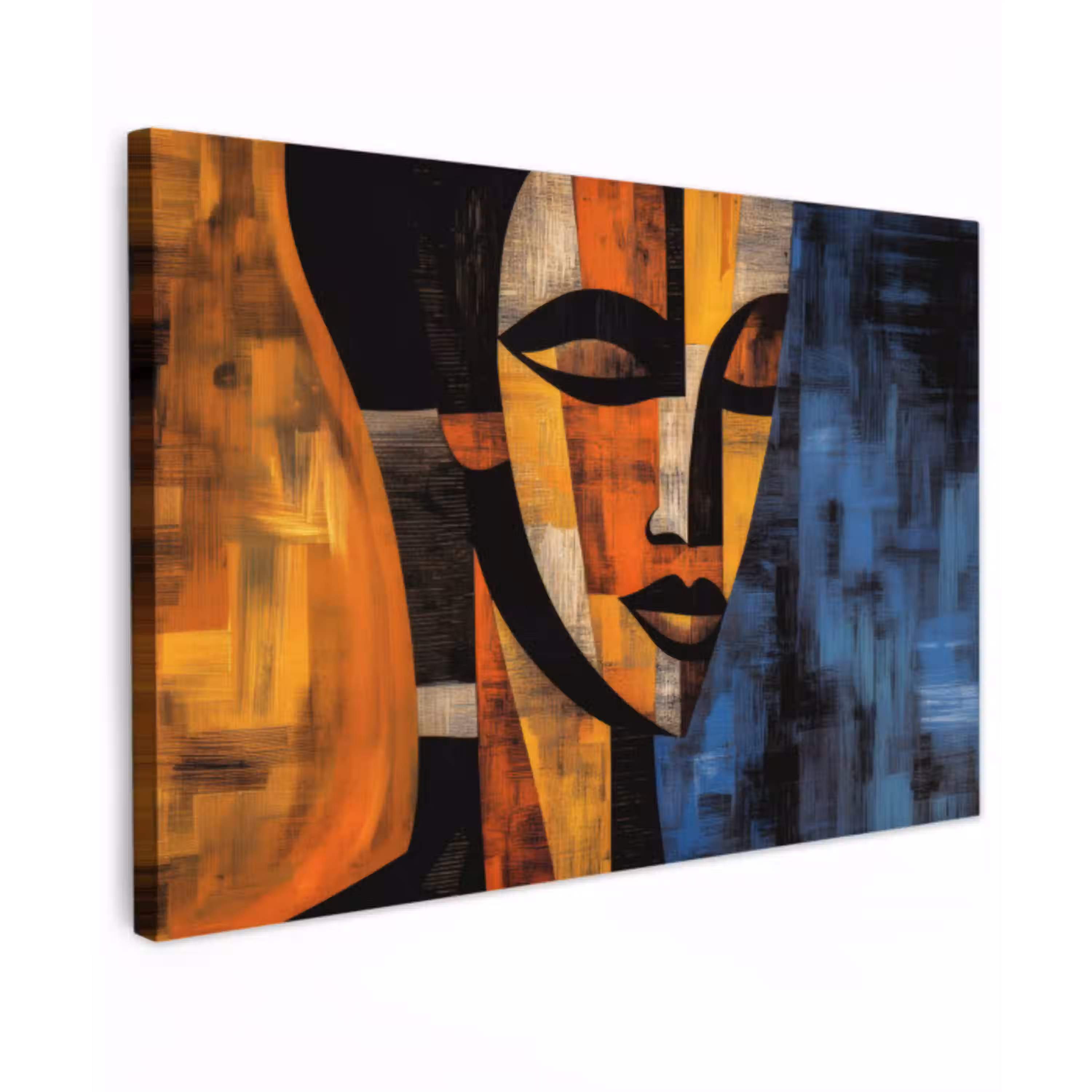 Abstract - Portret - Kleurvakken canvas 2cm klein -z3d