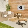 Quotes - Gelukkig - Tekst - Oh happy day Tuinposter op houten frame 2 cm dik klein -sfeer2