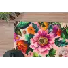 Bloemen - Kleurrijk - Roze muismat rubber klein -closeup