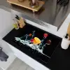 Watersplash - Fruit - Zwart Inductie beschemer met haakjes klein -sfeer1