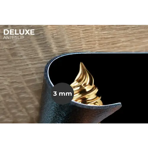 Ijs - Goud - Zwart - Eten Placemat vinyl groot -closeup