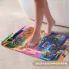 Geel - Blauw - Oranje - Huis Badmat klein -USP_ZachtNL