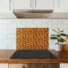 Oranje - Roze - Panterprint keuken achterwand spatscherm klein 900 -sfeer2