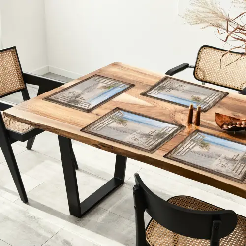 Doorkijk - Strand - Duinen - Pad - Landschap Placemat vinyl groot -zzsfeer4_Kitchenyeah-website