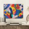 Vormen - Abstract - Stippels - Blauw PET vilt klein -sfeer1