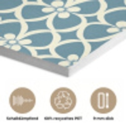 Patroon - Symmetrisch - Blauw PET vilt klein 837 -closeup_DE