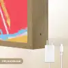 Grapefruit - Geschilderd - Roze - Strepen Light Box met batterij (Wandlamp) middel -USP_websiteoplaadbaarNL
