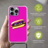 Hotdog - Roze - Retro Hoesje iPhone 16 Pro Max met koord klein -sfeer2_NL