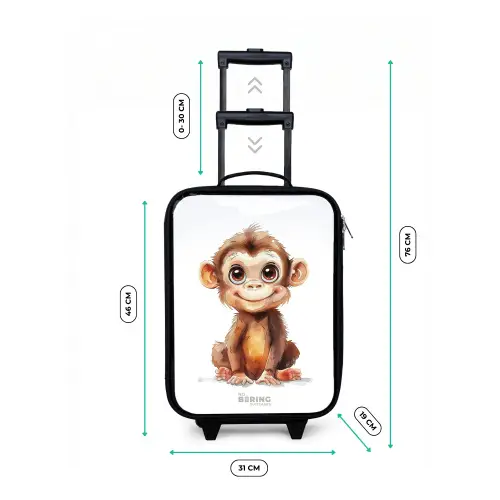 Baby aap Kinderkoffer - Zwart klein -productfoto_formaten