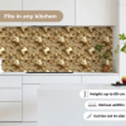 Druppels - Organisch - Goud keuken achterwand 2 middel 871 -sfeer4_UK