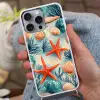 Zeesterren - Schelpen - Illustratie - Zand Hoesje iPhone 16 Pro Max met koord klein -sfeer3