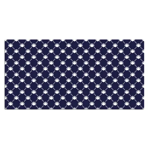 Oceaan - Schelp - Blauw - Wit Muismat XXL klein 681 -3d_leeg
