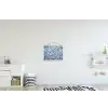 Ijsblokjes - Water - Blauw textielposter latten blank klein -kinderkamer
