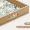 Botanisch - Zangvogel - Blauw Dienblad Rechthoek middel 911 -USP_HandgreepES