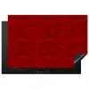 Rood - Patroon - Bloemen Inductie beschermer vinyl 3mm klein 276 -3d