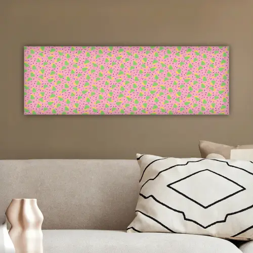 Roze - Streepjes - Groen - Peer canvas 2cm klein 828 -sfeer3