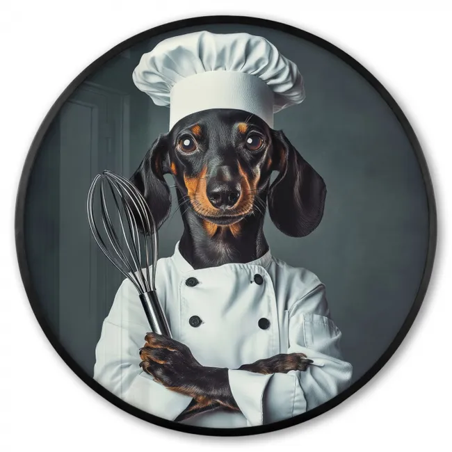Ronde fotolijst - Hond - Garde - Kok