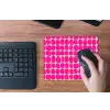 Stippen - Patroon - Roze muismat rubber klein 262 -toetsenbord