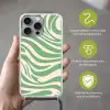Zebrapatroon - Groen - Retro Hoesje iPhone 16 Pro Max met koord klein -sfeer2_NL