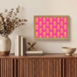 Ananas - Trendy - Roze Light Box met kabel (Tafellamp) klein 924 -sfeer2