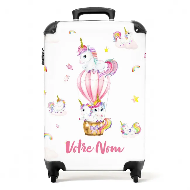 Luchtige eenhoorns NBS - Handbagage koffer - Kinderen Unisex middel -productfoto_recht