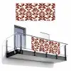 Abstract - Bladeren - Burgundy Balkonbeschermer Duitsland klein 596 -3d