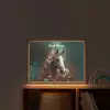 Dieren - Paard - Natuur - Vlinder - Bloemen Light Box met batterij (Wandlamp kind) middel -sfeer1_kind