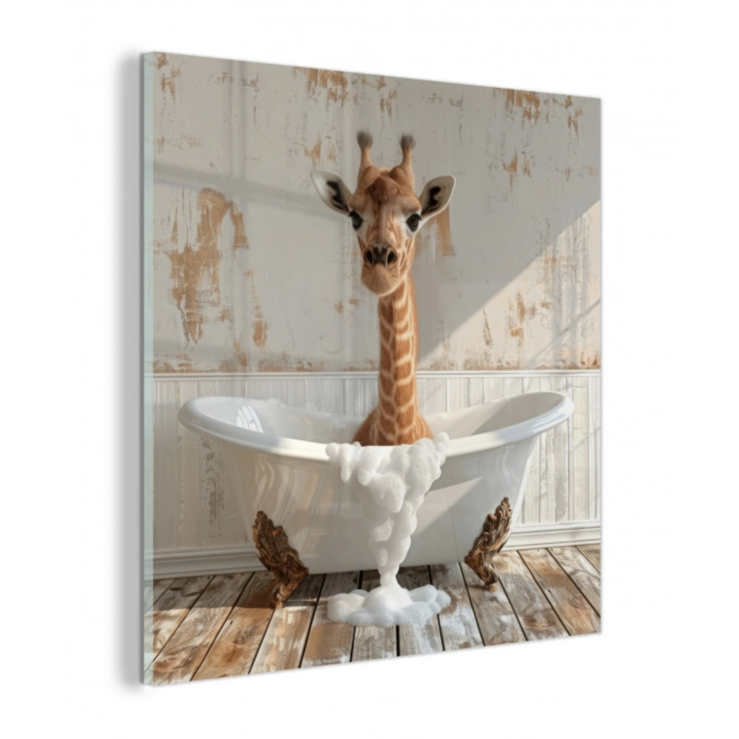 Giraf - Badkuip - Vintage - Dieren plexiglas 5mm klein -z3d