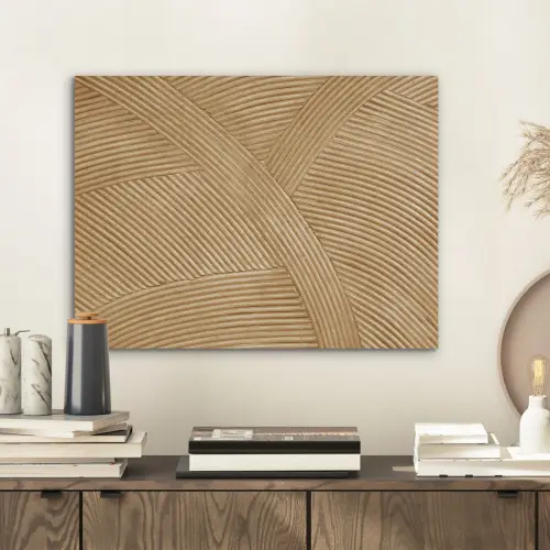 Rotan print - Beige PET vilt klein -sfeer1