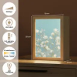 Stengels - Bloemen - Lucht - Wit Light Box met kabel (Tafellamp) klein -USP_NL