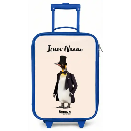 Pinguin in Pak Kinderkoffer - Blauw klein -zz3dotto