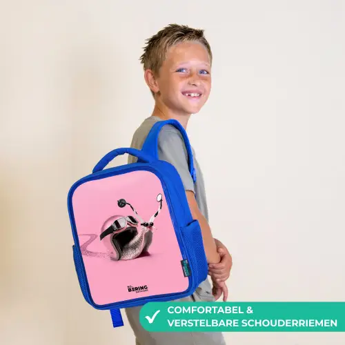 Escar-Go - Roze Kinderrugzak - Blauw middel -sfeer3_NL