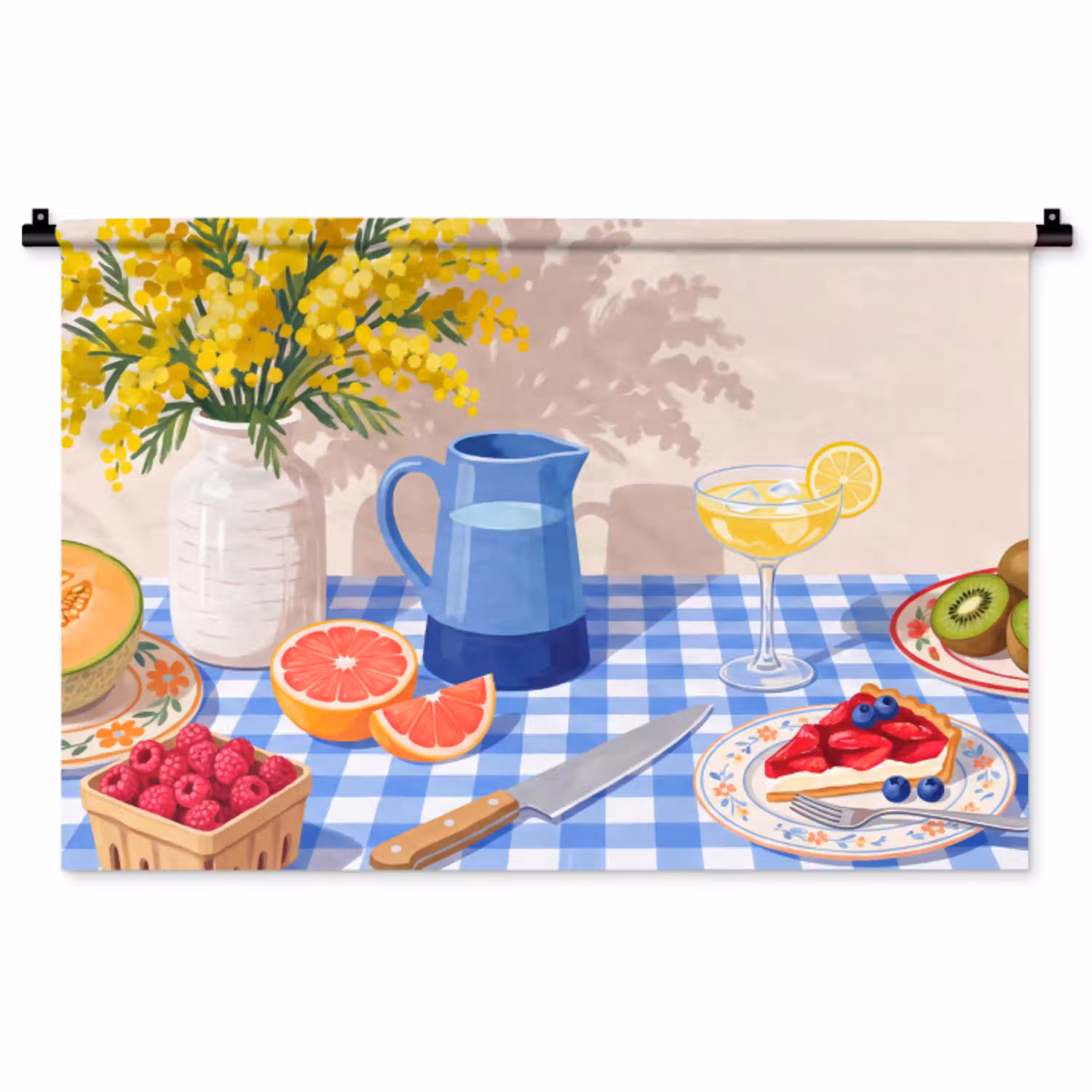 Eten - Fruit - Zomer Wandkleed katoen middel -zz3d