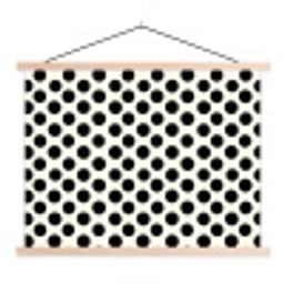 Klassiek - Stippen - Zwart textielposter latten blank klein 122 -3d