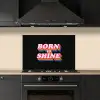 Quote - Regenboog - Roze - Zwart keuken achterwand spatscherm klein -sfeer1
