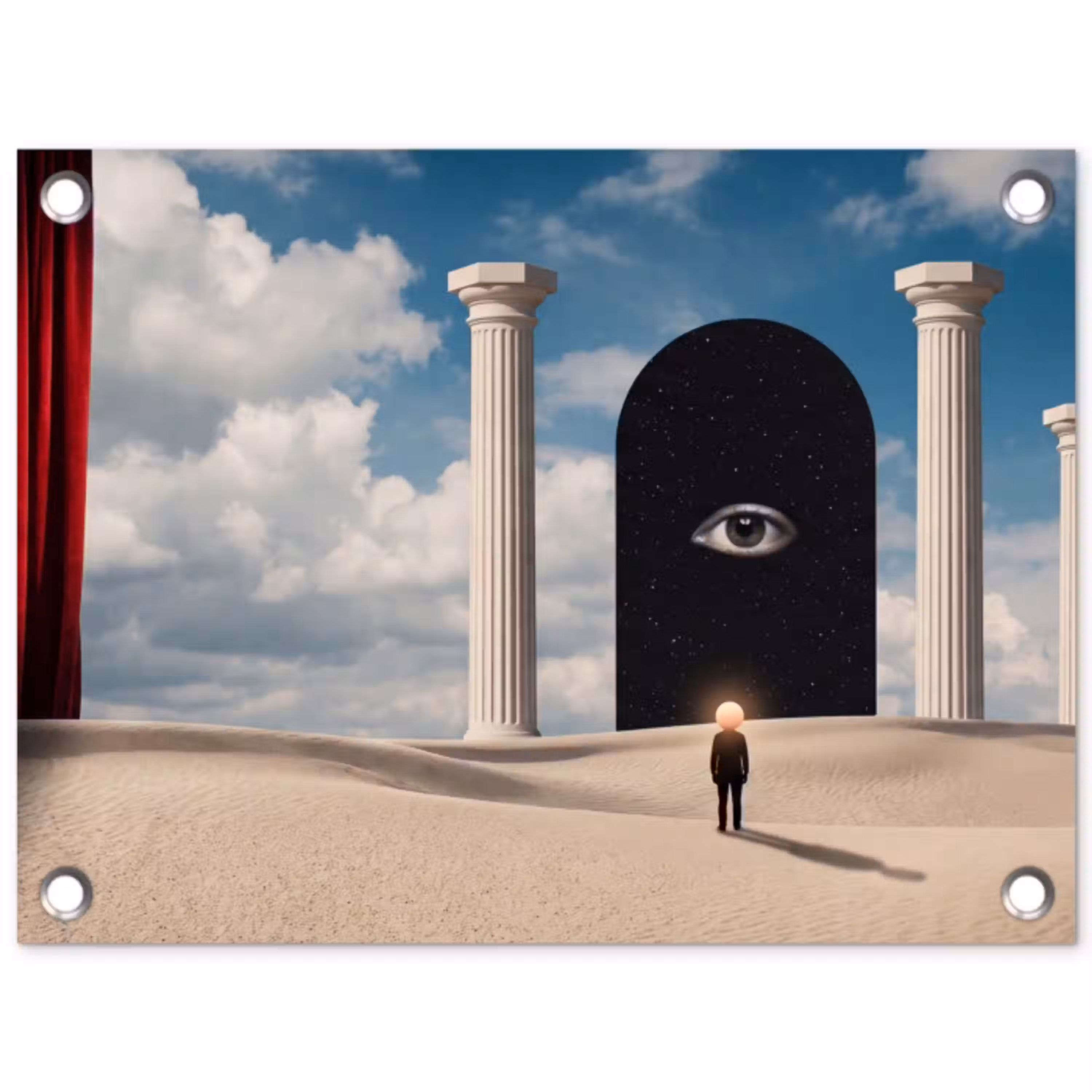 Droom - Woestijn - Oog tuinposter los doek klein -3d