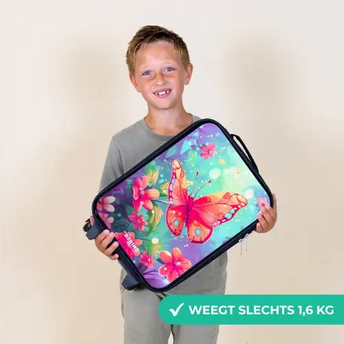 Verbluffende vlinder Kinderkoffer - Zwart klein -sfeer4_NL